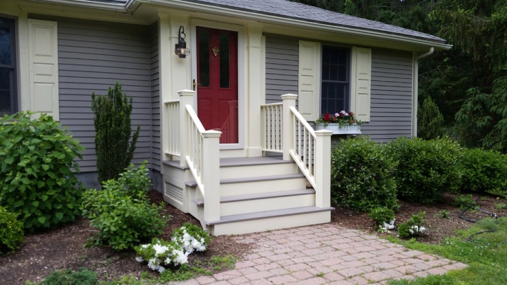 Renovated front porch, Byfield MA